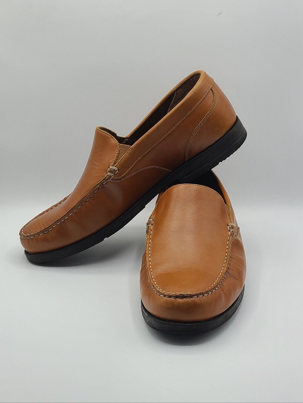 Rockport Tan Leather Slip-on Loafers 11 Wide